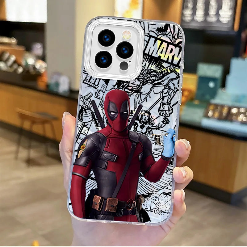 Deadpool Phone Case for iPhone 16 15 14 13 12 11 Pro Max Plus XS XR 8 7 6 Plus