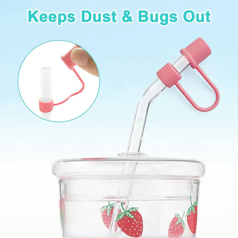 Silicone Straw Covers Cap Reusable Straw Toppers For Stanley Cup Leak-Proof Accessories