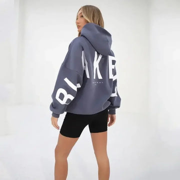 Woman Printing Baggy Loose Hoodie