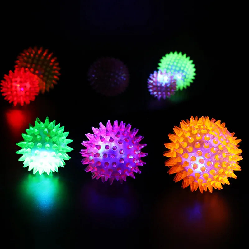 1PC Dog  Colorful Luminous Elastic Ball Chewing Playing Toy