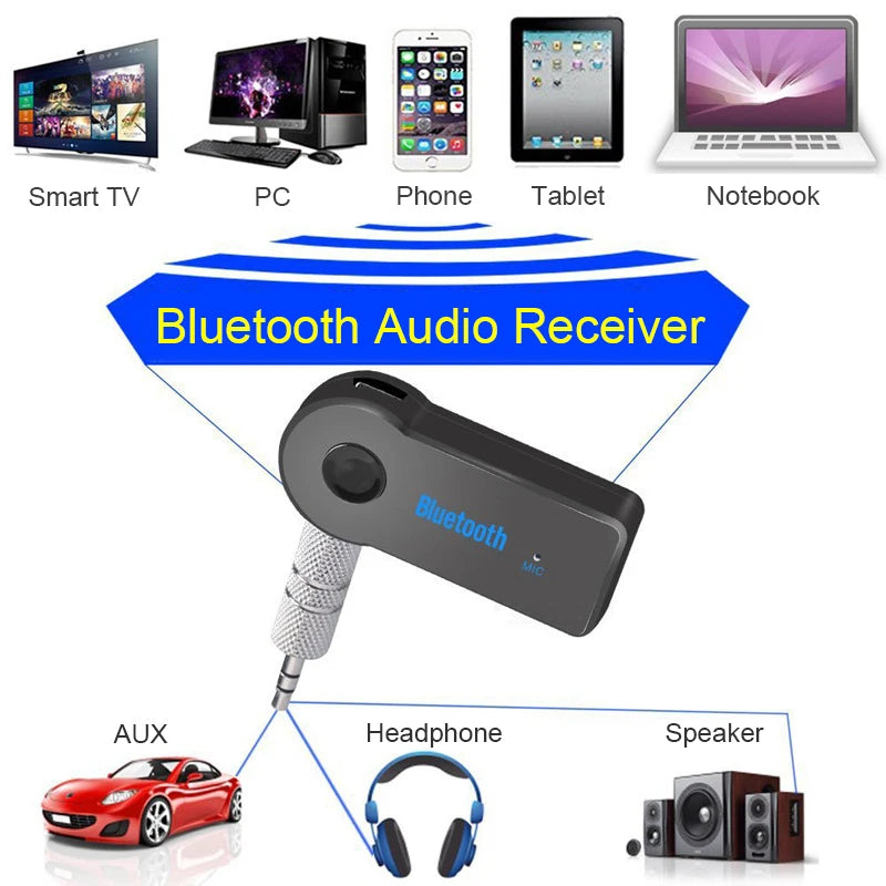 AUX Car Bluetooth Receiver,3.5mm Socket  5.0 Wireless Bluetooth Adapter